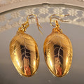 Boucles d'oreilles "petites feuilles" dorées