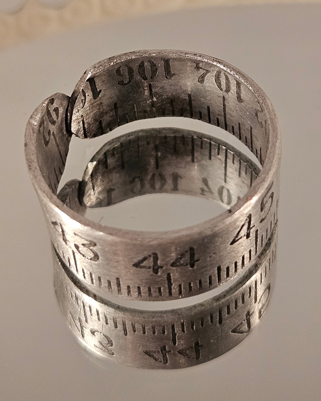 Bague "mètre" en aluminium