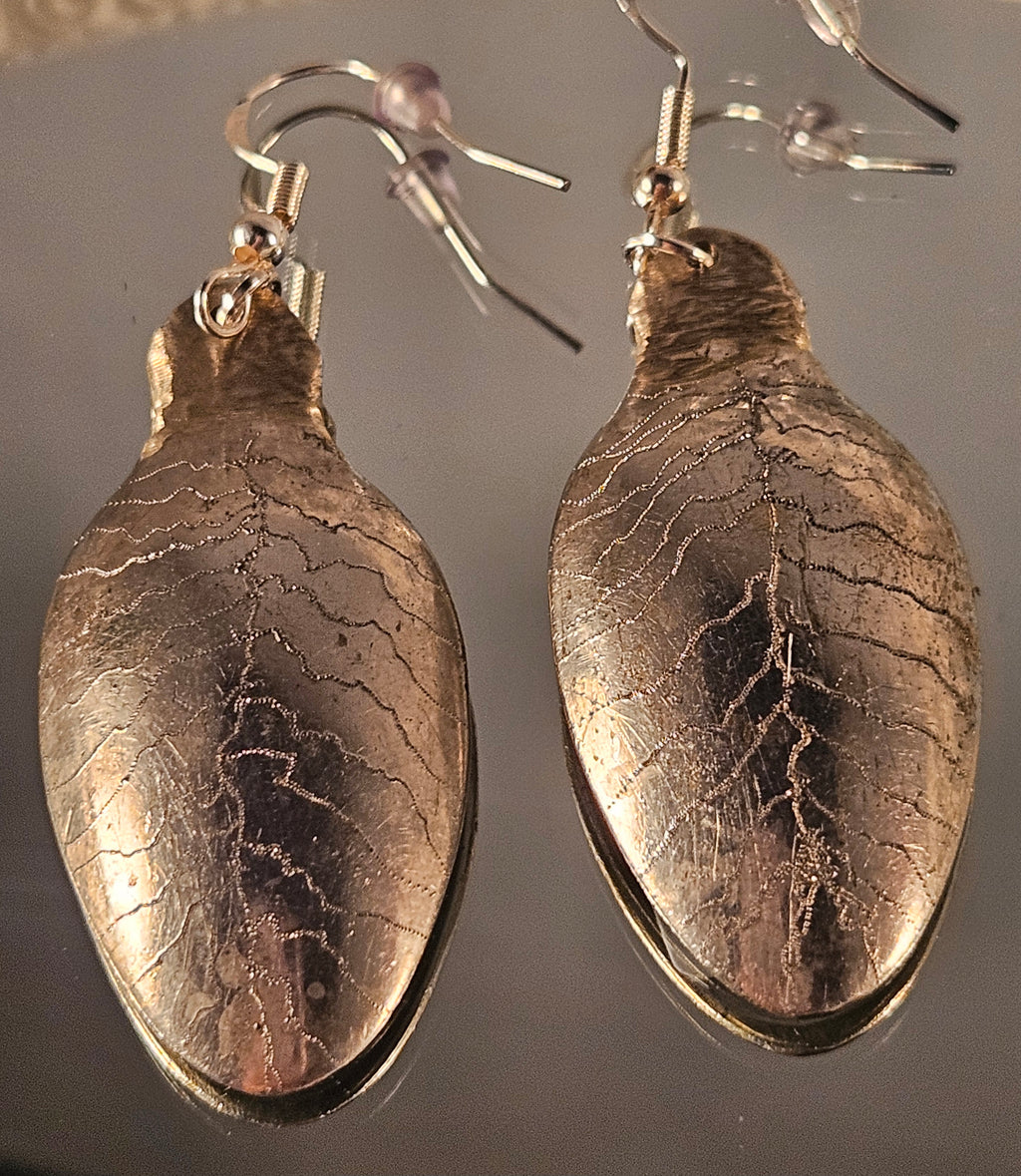 Boucles d'oreilles "petites feuilles" argentées